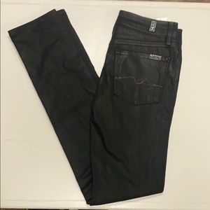 7 for all man kind black denim pants